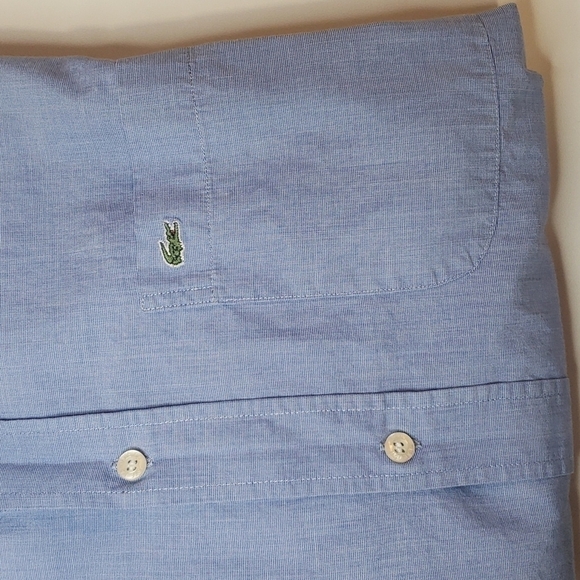 Lacoste Collared Button Up Classic Long Sleeve 100% Cotton - Picture 3 of 7